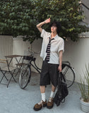 Rudd Pin Stripe Bermuda Denim Pants