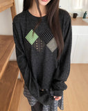 Choa Vintage Argyle Patch T-shirt