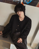 Folding tweed jacket