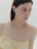 [Premium Plating] Essence AB(W) Pudding Heart Pave Necklace