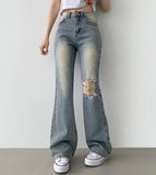 Wide Boot Cut Fit Denim Pants