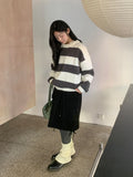 Erlv Boucle Stripe Round Knit