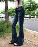 Cya Cat Washed Bootcut Denim Pants