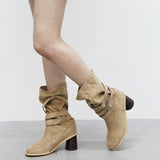 Ritina Buckle Suede Boots