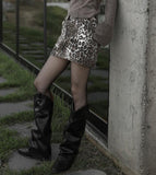 Stiff Leopard Skirt