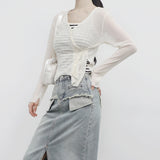 Roiti See-Through Two-Way Cardigan