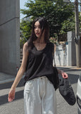 Summer Silk Oversized Fit Layered Sleeveless