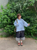 [unisex] Hudi Roll-up Raw Denim Bermuda Pants