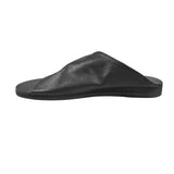 Flat leather slippers