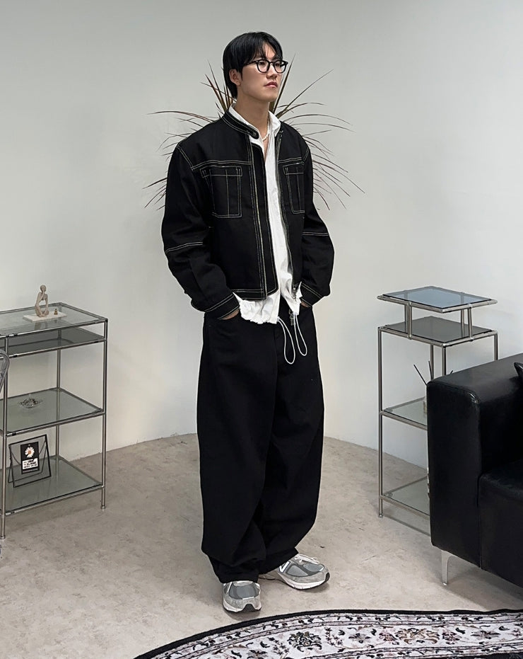 【SATIIIZ】Delf over wide denim pants SATIIIZ (サティーズ) - デルフオーバーワイドデニムパンツ