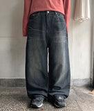 Yuluo Crack Washing Wide Denim Pants