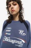 Hexagonal Raglan Sweatshirt