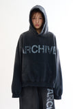 Archive dyeing crack overfit hoodie