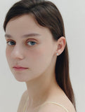 H Edition Silver Pillow Earrings
