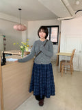 Recomi Cable Round Wool Knit Cardigan