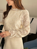 Gendia Frill Lace Brushed Blouse