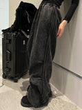 Vintage Washing Triple Line Wide Pants