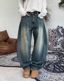 Eddie Flame Curved Denim Pants