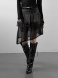 Sheavel See-Through Layered Skirt