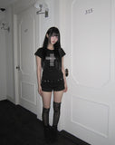 Kuon Metallic Short Sleeve T-shirt