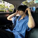 Poseulrin Stripe Short Sleeve Shirt