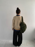 Ttet Stripe Wool V-Neck Knit