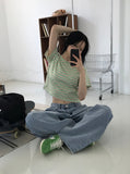 MELODY STRIPE CROP T