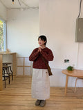Comoe Banding Padded Long Skirt