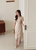 Monet H-Line Chiffon Color Matching One Piece