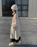 Pugeun fleece duffel coat