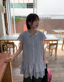 Hudum Striped Layered Shirt One Piece