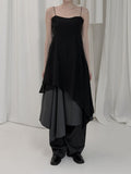 Celer Layered Unbalanced Chiffon One Piece