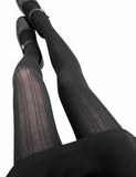 Vertical knit tights