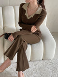 Luaz Banding Mink Brushed Bootcut Slacks