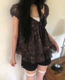 Lanelle Flower Sleeveless Blouse