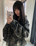 Jack Camo Two-Way String Hood Bomber Jacket