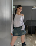 [Belt set] Rosie Denim Wrap Skirt Pants