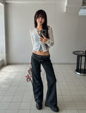 Leah Side Pintuck Ribbed Cardigan