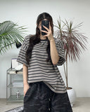 Caned Stripe Short Sleeve T-shirt