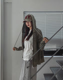 ON Dying Damage Mesh Hood Zip Up