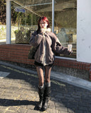 Creme Raccoon Fur Padding Mustang