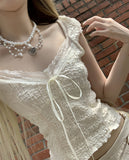 Arcana Lace Ribbon Top