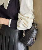 Duren Combination Knit Vest Tie Blouse