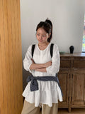 Roman Shirring Button Midi One Piece