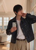 Creep Vintage Leather Trucker Jacket