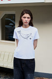 Angel Brooch Crop Short Sleeve Tee