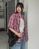 Pig Dying Check Short Sleeve Shirt