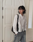 Drawing Stripe Crop Shirt