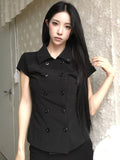 [ EEUN MADE ] Rosette Button Top