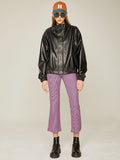 Fox Leather Betty Neck Jacket